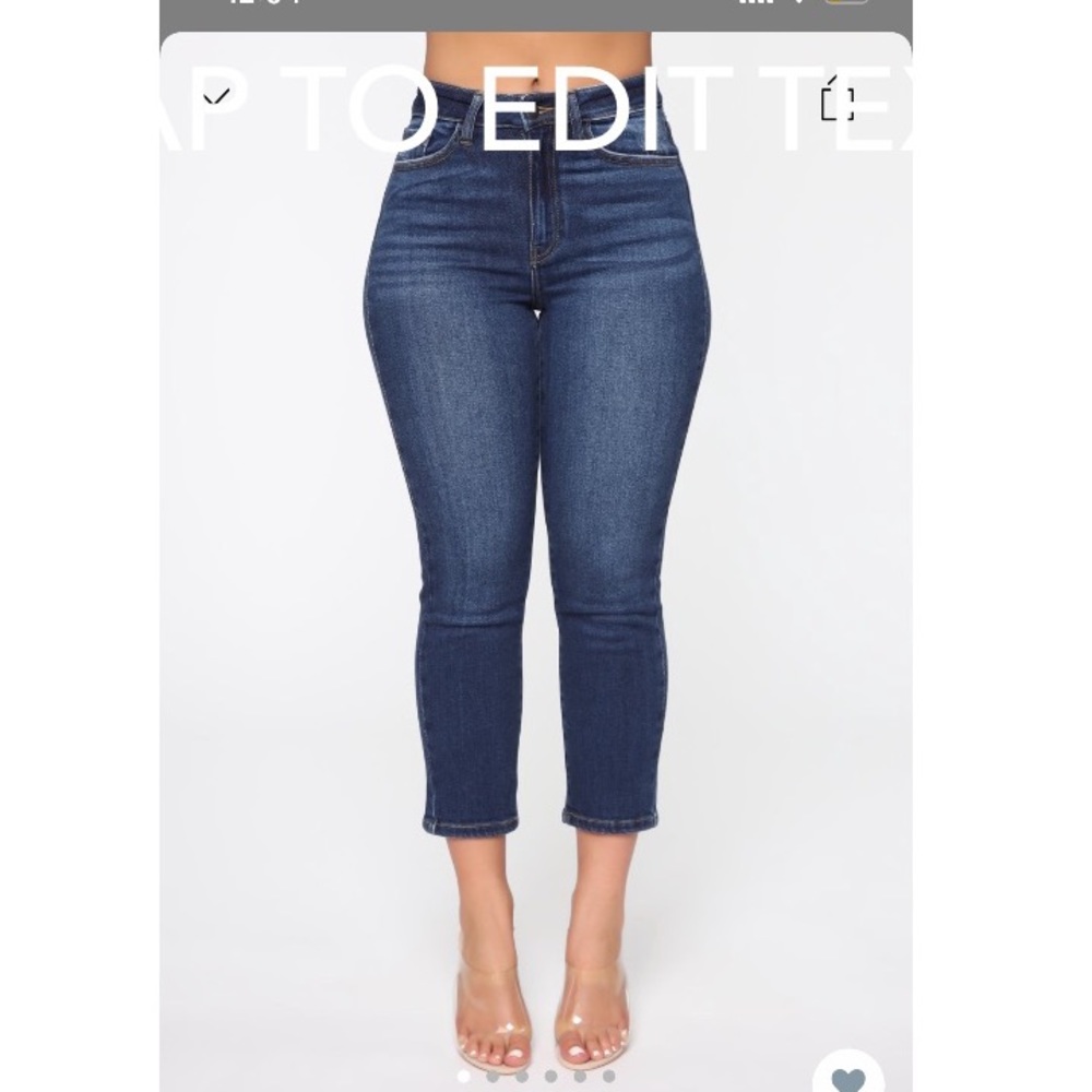 Fashion Nova dark denim fit a 30inch waist